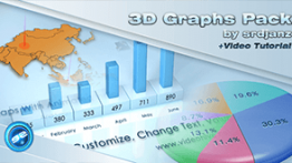 دانلود رایگان پروژه اینفوگرافی افترافکت 3D Graphs Pack