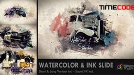دانلود پروژه آبرنگ افتر افکت Watercolor & Ink Slideshow