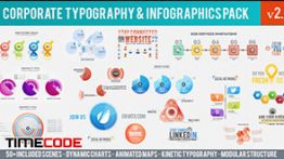 دانلود پکیج آماده تایپوگرافی افترافکت Corporate Typography & Infographics Pack