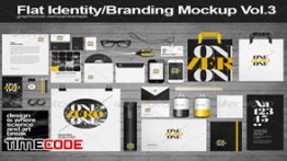 دانلود مجموعه موکاپ ست اداری Flat Identity/ Branding Mockup