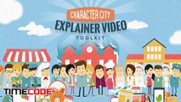 مجموعه آدمک های متحرک افترافکت Mega Explainer toolkit : Character City