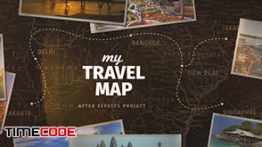 دانلود پروژه آماده نقشه سفر افتر افکت My Travel Map