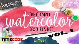 دانلود رایگان مجموعه تکسچر آبرنگی Complet Watercolor Textures Kit
