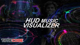 دانلود رایگان پروژه آماده رقص نور مخصوص افترافکت HUD Music Visualizer
