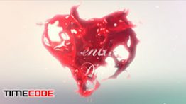 دانلود آرم استیشن آماده مخصوص آتلیه عروس Valentines Heart Logo Reveal