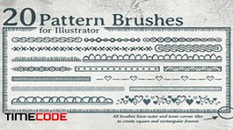 دانلود 20 براش مخصوص ایلوستریتور Pattern Brushes For Illustrator
