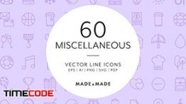 دانلود 60 آیکون خطی Line Icons – Miscellaneous Icons