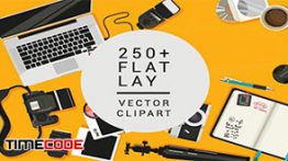 دانلود 250 وکتور با طراحی فلت Flat Lay Vector Clipart Elements