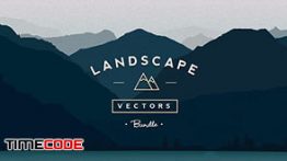 دانلود وکتور کوه و منظره Vector Landscapes Bundle