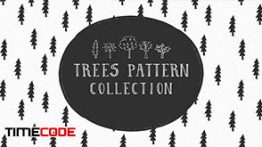 دانلود  پترن درخت با طرح مدادی Trees Pattern Collection