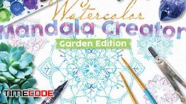 دانلود تکسچر و جعبه ابزار ساخت ماندالا آبرنگی Watercolor Mandala Creator Kit V1.0