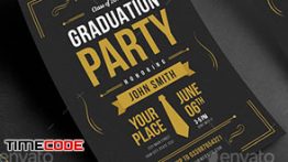 دانلود فایل لایه باز کارت دعوت جشن فارغ التحصیلی Graduation Party Invitation