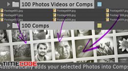 دانلود رایگان اسکریپت ورود آسان تصاویر به کامپ در افترافکت Photos Videos Comps To Comps