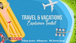 دانلود جعبه ابزار موشن گرافیک با موضوع مسافرت مخصوص افترافکت Travel & Vacations Explainer Toolkit
