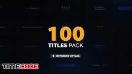 دانلود رایگان پروژه آماده افترافکت 100+ Titles Pack | 9 Styles