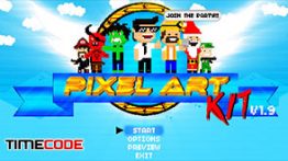 دانلود بسته ساخت انیمیشن پیکسلی مخصوص افترافکت Pixel Art Kit V1.9