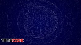 دانلود بکگراند موشن گرافیک کره شبکه ای Plexus Sphere Background 4K