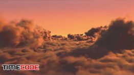دانلود فوتیج غروب خورشید بر فراز ابرها + کانال آلفا Sunset Clouds