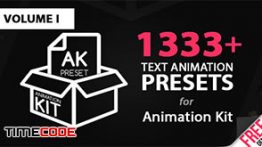 دانلود اسکریپت پریست متن مخصوص افترافکت Text Preset Volume I for Animation Kit