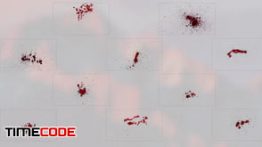 دانلود مجموعه فوتیج پاشیدن خون به همراه کانال آلفا مخصوص جلوه های ویژه Splatter Elements 4K