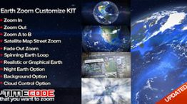 دانلود ابزار زوم روی نقشه مخصوص افترافکت Earth Zoom Customize Kit 4