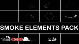 مجموعه فوتیج انیمیشن دو بعدی دود Hand Drawn Smoke Elements 4K