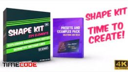 دانلود پکیج 200 آبجکت آماده مخصوص افترافکت  Shape Kit 4K