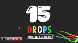 دانلود پک آماده المان های موشن گرافیک 3D Drops Motion Elements Pack