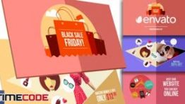 دانلود پروژه تبلیغاتی به سبک فلت مخصوص افترافکت Black Friday Sale – Online Promo