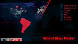 دانلود فوتیج رادار نقشه جهان World Map Radar
