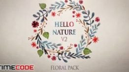 دانلود مجموعه رویش گل و گیاه مخصوص افترافکت Hello Nature — Floral Pack v2
