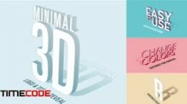 دانلود لوگو سه بعدی مخصوص افترافکت Minimal 3D – Logo & Titles Reveal