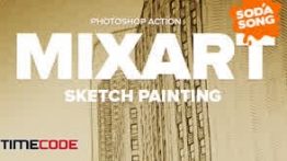 دانلود اکشن فتوشاپ : تبدیل عکس به نقاشی MixArt – Sketch Painting Photoshop Action