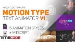دانلود اسکریپت انیمیت متن در افترافکت  + کرک Motion Type – Text Animator V1