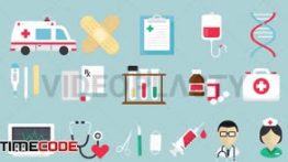 مجموعه آیکون انیمیشن با موضوع پزشکی Medical Icons Pack