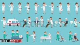 کاراکتر موشن گرافیک : پرستار و پزشک Medical Characters Pack