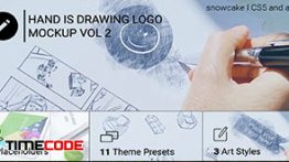 دانلود پروژه آماده افترافکت مخصوص شرکت طراحی و معماری Hand Is Drawing Logo Mockup Volume 2