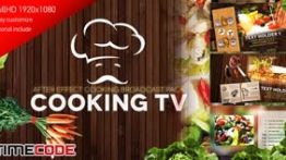 پروژه آماده افترافکت مخصوص برنامه آشپزی Cooking TV- After Effects Cook Broadcast Pack