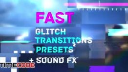 دانلود ترنزیشن آماده پریمیر : خرابی و نویز Fast Glitch Transitions Presets