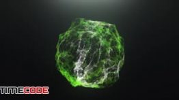 دانلود بک گراند موشن گرافیک : توپ ویروسی Green Abstract Virus Ball