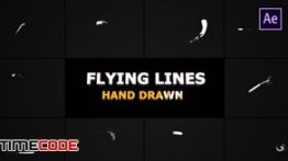 دانلود مجموعه المان موشن گرافیک : خط Hand Drawn Flying Lines