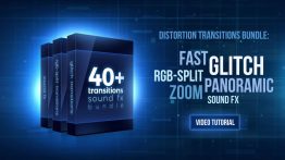 دانلود جعبه ابزار ترنزیشن مخصوص پریمیر Glitch and RGB-split Transitions, Sound FX