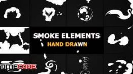 دانلود فوتیج موشن گرافیک : دود و ترنزیشن Cartoon Smoke Elements And Transitions