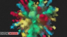 دانلود فوتیج موشن گرافیک : انفجار رنگ Colorful Powder Explosion Holiday