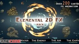 دانلود مجموعه 200 المان موشن گرافیک Elemental 2D FX pack