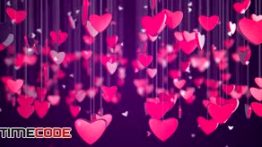 دانلود فوتیج موشن گرافیک : قلب Romantic Love Heart Background