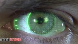 دانلود استوک فوتیج : اسکن چشم Close-up Eye Computing Data