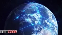 دانلود فوتیج موشن گرافیک : شبکه جهانی Global Network – Blue