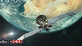 دانلود استوک فوتیج : ارسال امواج توسط ماهواره Satellite Transmitting