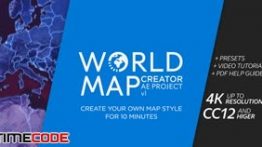 دانلود پروژه آماده افترافکت : ساخت نقشه جهان World Map Creator
